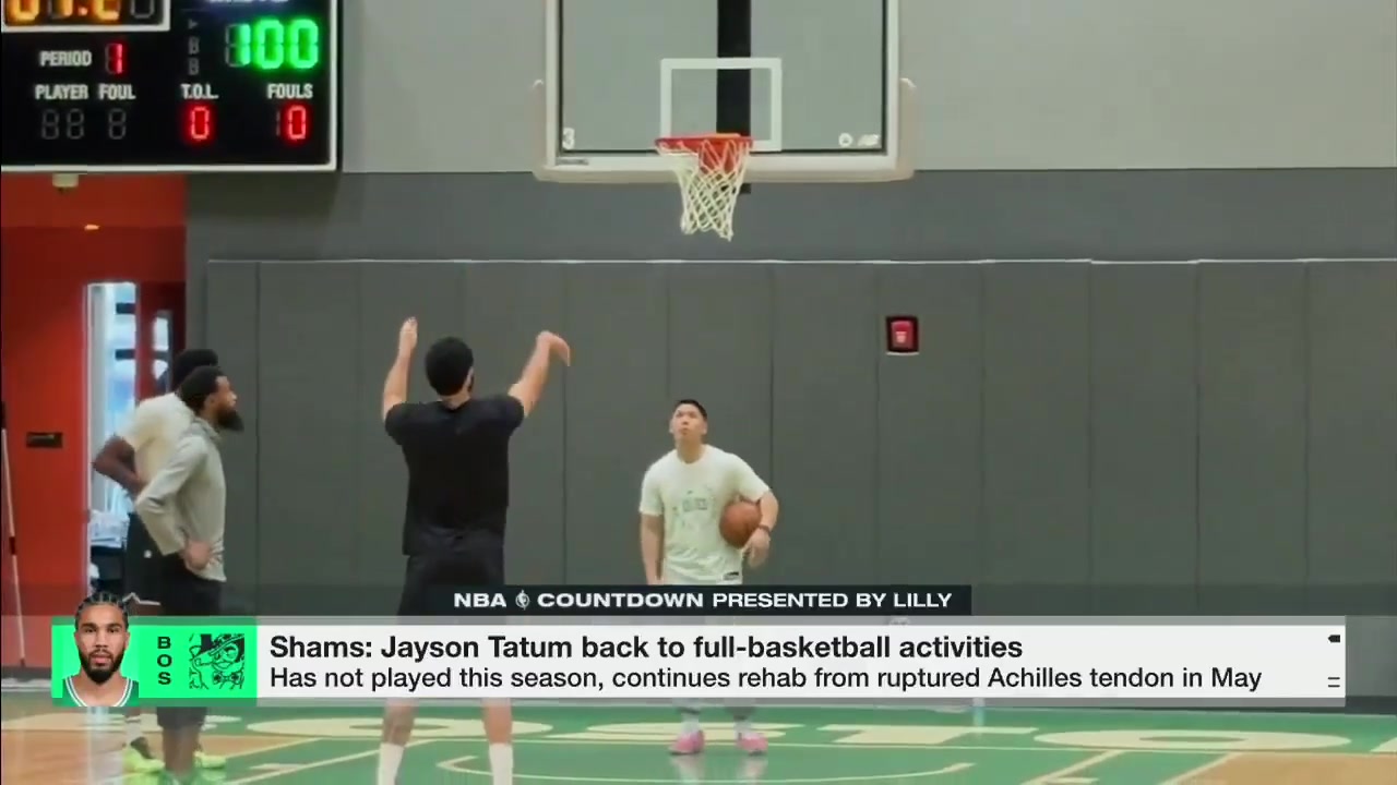 博鱼电竞-Shams:塔图姆已全程参与5v5对抗训练 何时复出完全尊重本人意愿